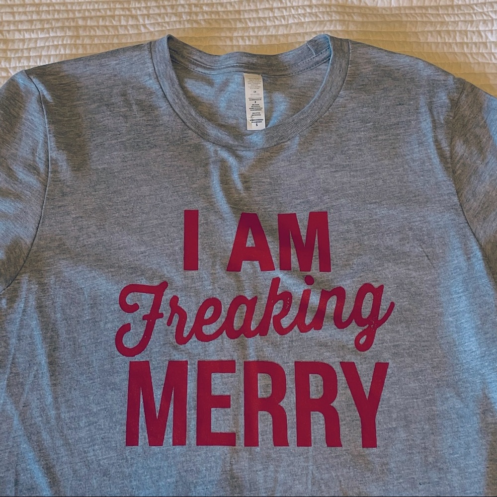 I am freaking merry Christmas holiday tshirt